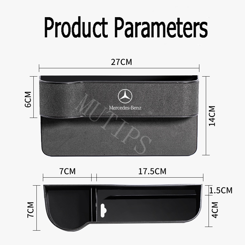Mercedes Benz Kotak Organizer Penyimpanan Pengisi Celah Kursi Mobil Kompartemen Multifungsi Tas Dudukan Gelas Handphone Untuk W212 W204 W220 W206 W207 W211 W205 W124 W213 W218 W222