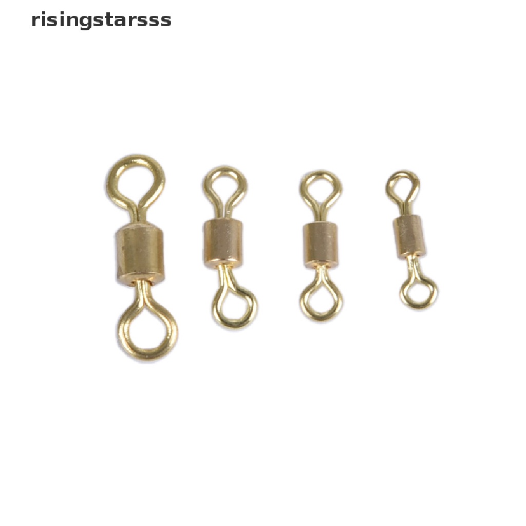 Rsid Span-new 50pcs/100pcs Konektor Pancing Ball Bearing Putar Padat Ring Barel Roll Putar Jelly