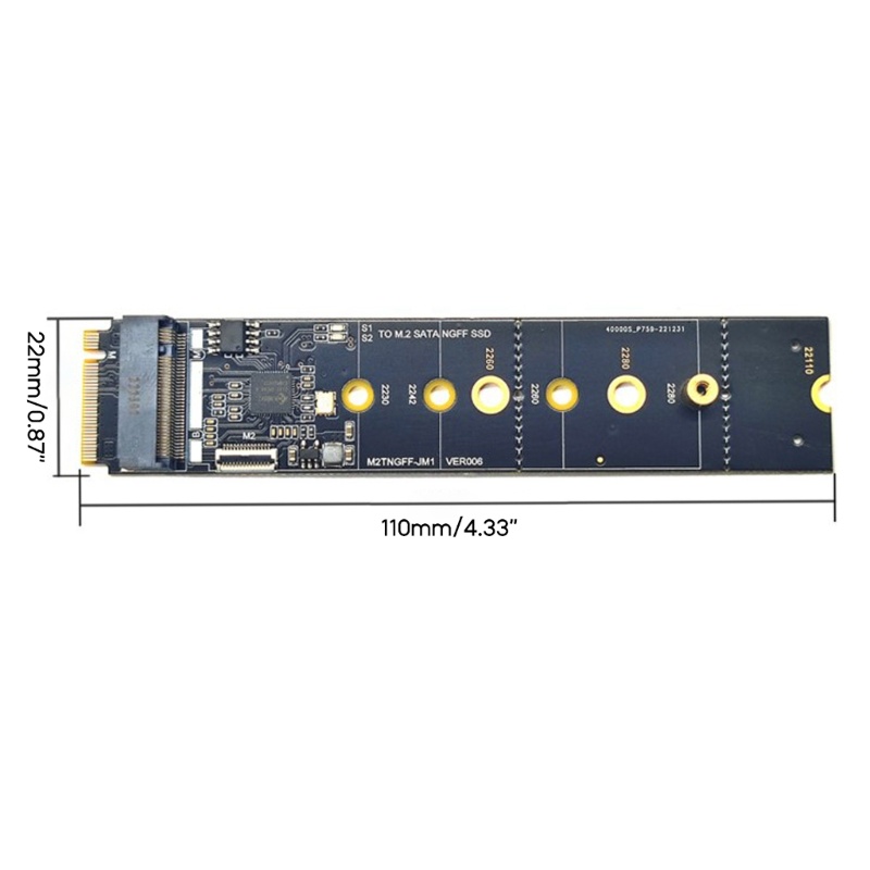 Zzz M 2kartu Riser M2 NVME to Sata3 0kartu Ekspanding JMB582 Adaptor 6GB S