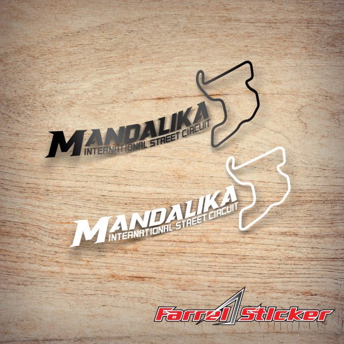 Stiker Sirkuit Mandalika Sticker Circuit Mandalika - Putih, 15cm