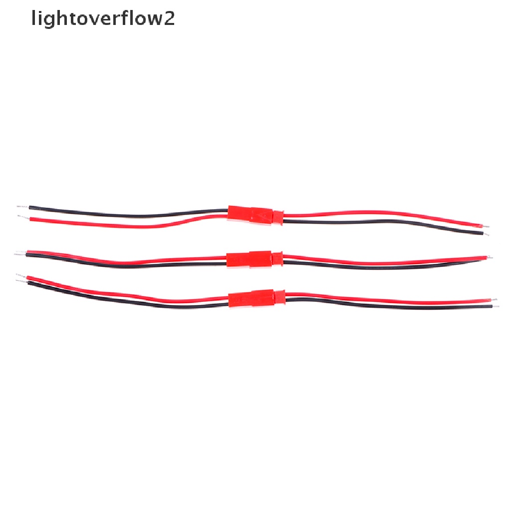 [lightoverflow2] 20pcs 2 Pin connector male female jst plug cable 22 awg wire for rc  [ID]