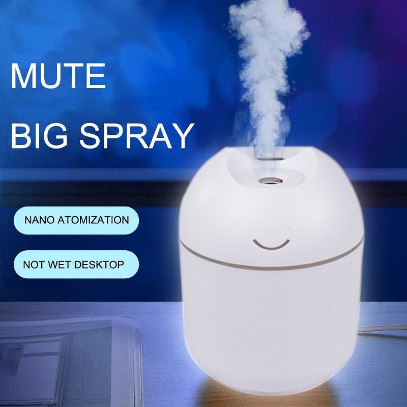 Humidifier Aromatherapy Mini Air LEDLight 250ml USB Essensial Diffuser