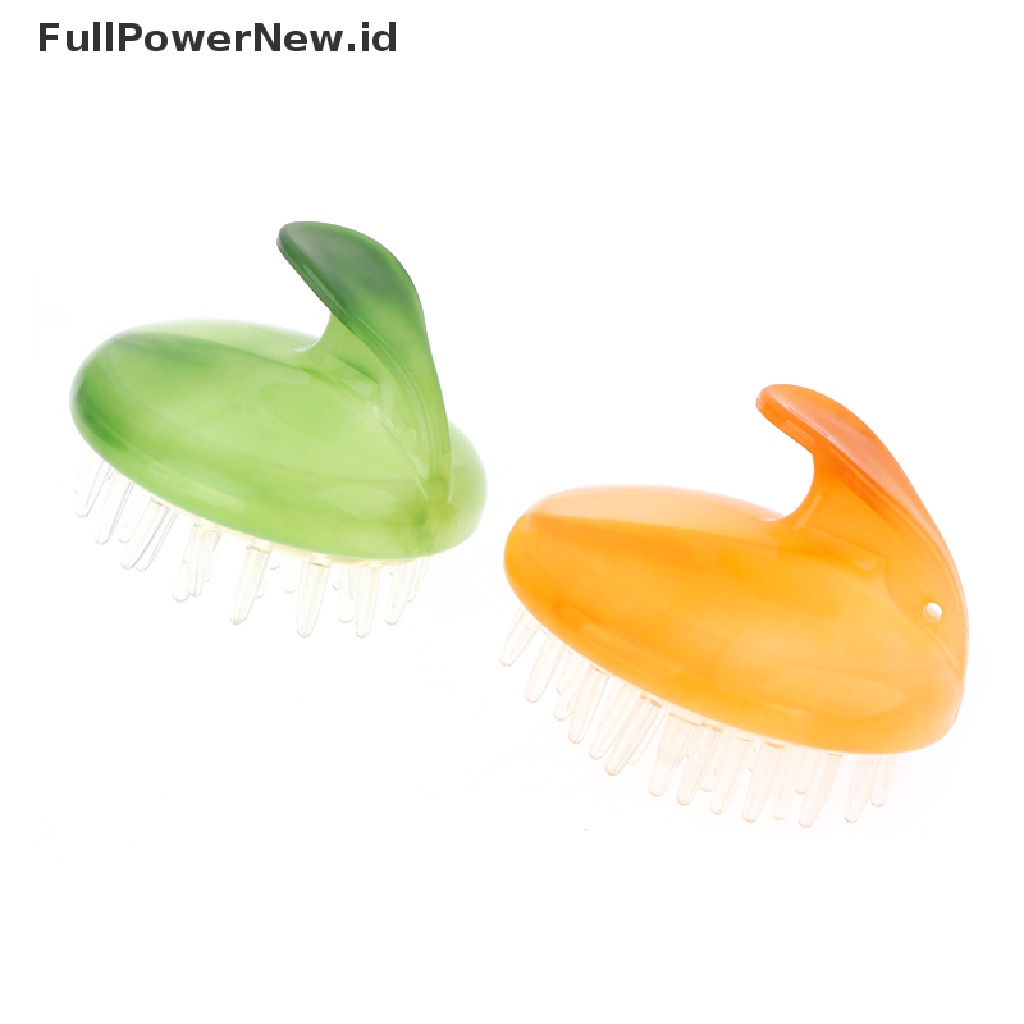 Power Silicone Massager Sikat Kulit Kepala Shampoo Pijat Sisir Shower Head Alat Cuci Rambut ID