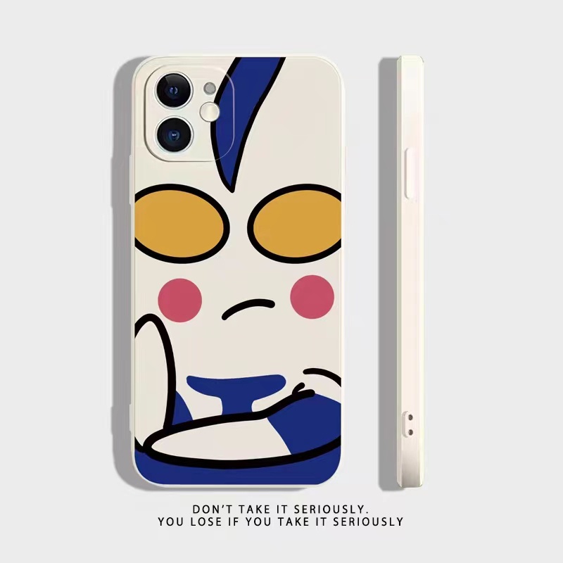 IPHONE Ins Telur Asin Motif Superman Cocok Untuk Iphone14 14pro 14plus 13 13pro 13prm iPhone12 7Plus 8Plus Xr XS 13 Pro Max Empat Sudut Casing Ponsel Tahan Guncangan