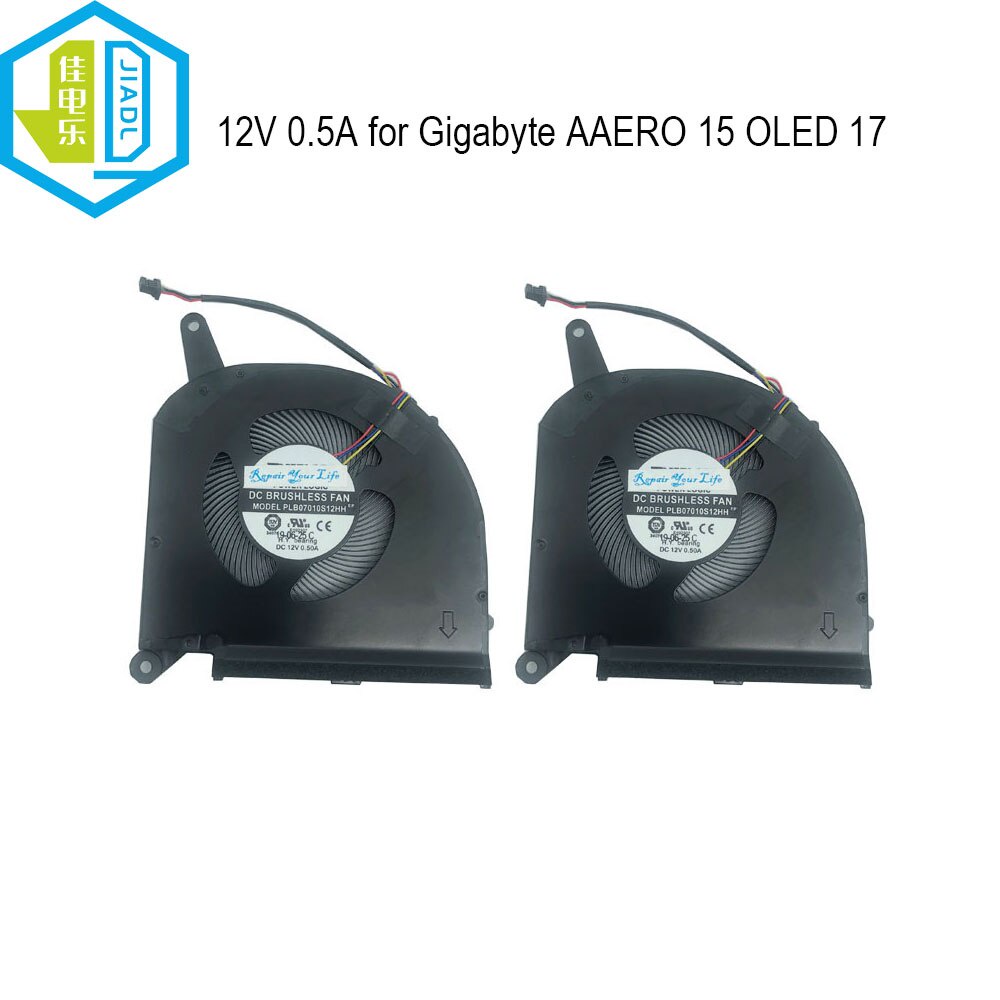PREORDER 12V Laptop CPU GPU Cooling Fan for Gigabyte AERO 15 OLED SA 17 XA XB P75 P77 HDR XA RP75XA 