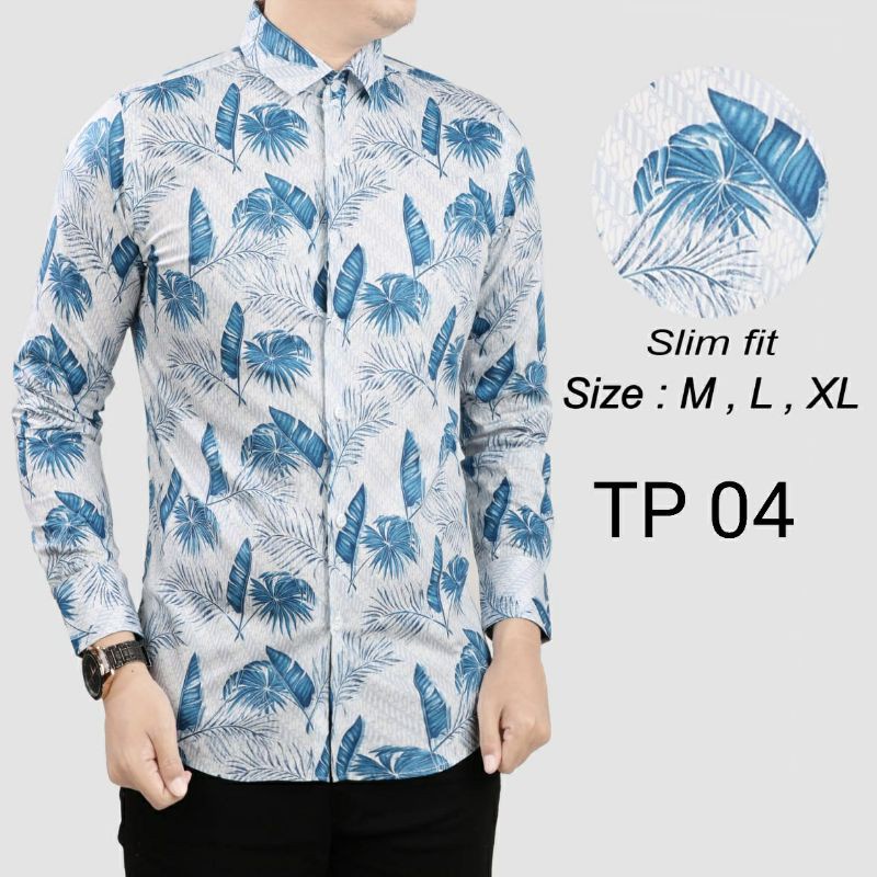 HEM KEMEJA BATIK PRIA SLIM FIT MODERN MEWAH KUALITAS TOP D640 MEWAH PREMIUM BAJU ELEGANT SIZE M L XL  SKU MS JAKARTA