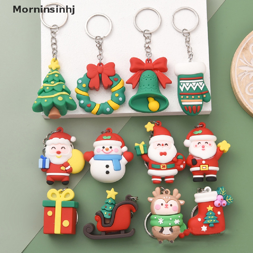 Mornin Christmas Series Santa Claus Pohon Natal Gantungan Kunci Untuk Ransel Liontin Boneka Elk Lucu Key Ring Untuk Hadiah Teman Anak id