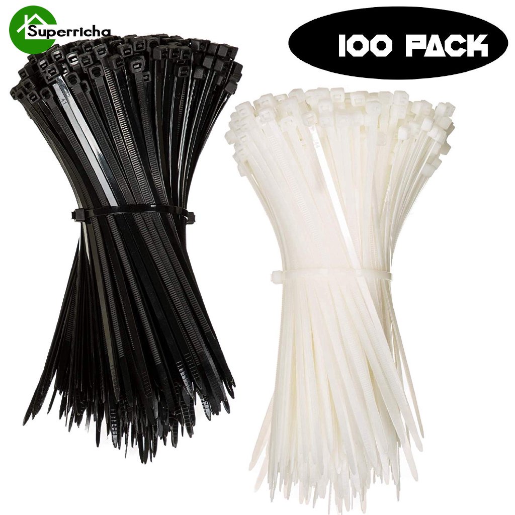 Hot Sale/Nylon Zip Ties (Isi 100) Cable Ties Strong Tie Wraps Untuk Pengikat Kabel, Kawat, Organisasi