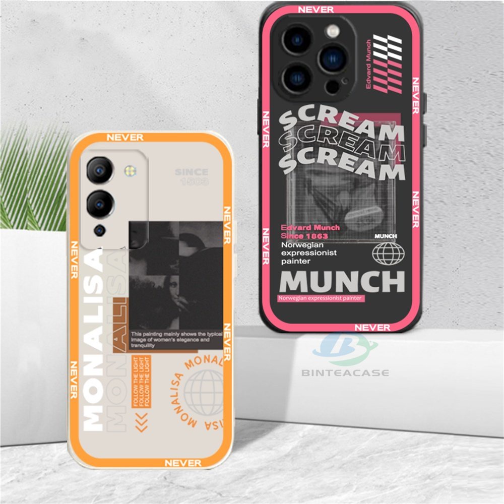 IPHONE Casing Kompatibel Untuk Iphone14Plus13 12 11 6 6s Plus7 8 plus SE 2020 X XR XS MAX Individu Gaya Artistik Soft Silicone Phone Case Binteacase