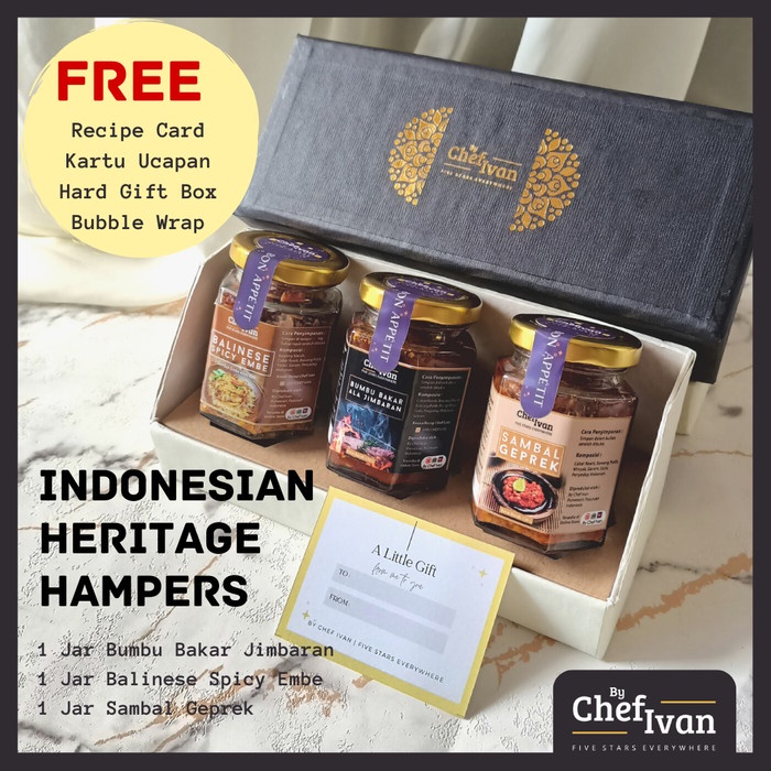 

Best Seller [COD] Hampers Set Paket 3 Sambal dan Bumbu Bakar Jimbaran By Chef Ivan