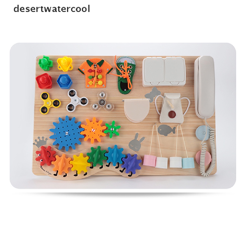 Deid 1PCS Anak Sibuk Papan Mainan Bayi Montessori Sensory Activity Board Aksesoris Martijn