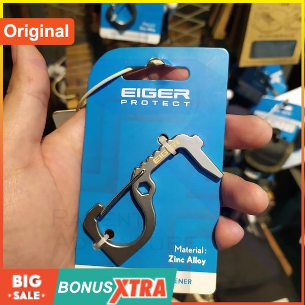 Carabiner Eiger1989 Door Opener 91000 6470 Grey Abu Original Bandung
