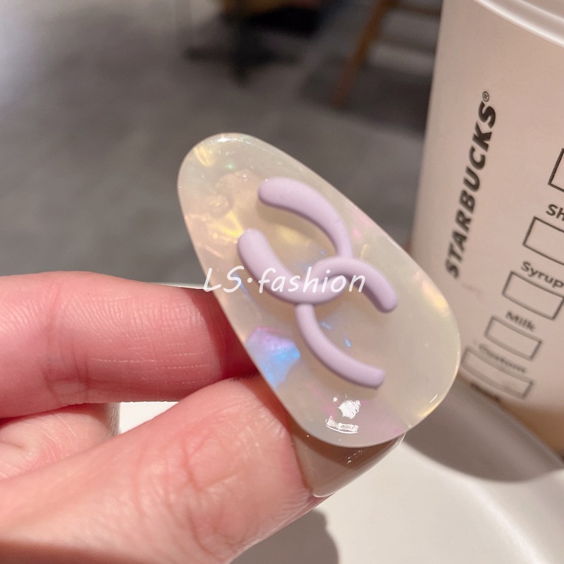 Fantasi Baru Ungu Min Huruf Jepit Rambut Korea Fashion Lucu Acrylic Hairpin Aksesoris Rambut Wanita Murah