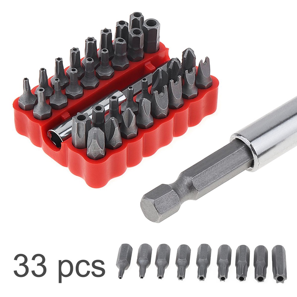 33in1 Hollow Screwdriver Bits Kit Dengan Hexagonal Dan Torx Batch Khusus Charging Bor Berbentuk Obeng Set Alat Untuk Sekrup