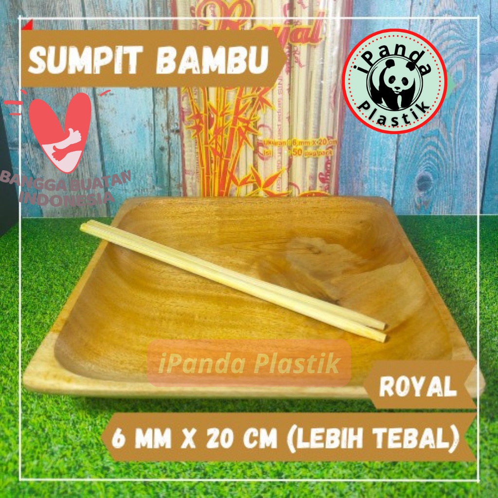 Sumpit Bambu Royal Isi 50 Pasang / Sumpit Bambu Bakmie