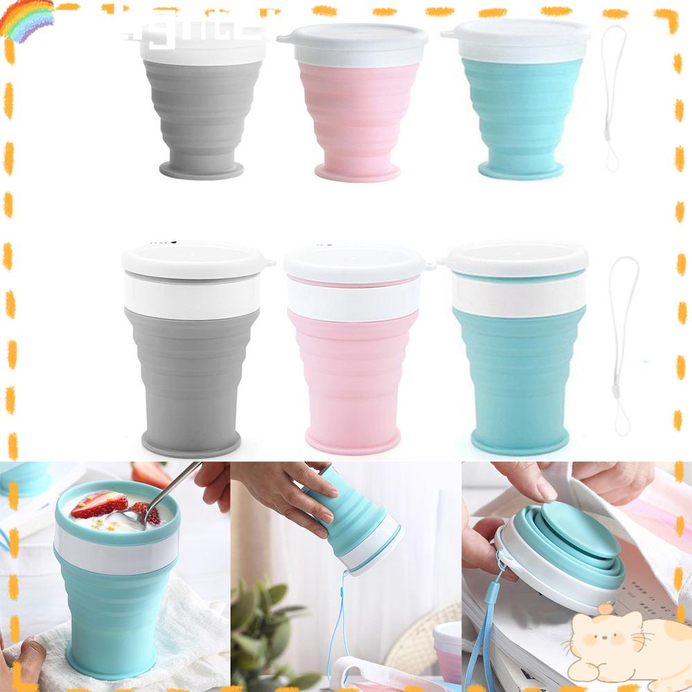 SOLIGHTER 100/200/350ml Collapsible Silicone Cup Portable Telescopic Travel Supplies Sports &amp; Outdoors Drinking Mug