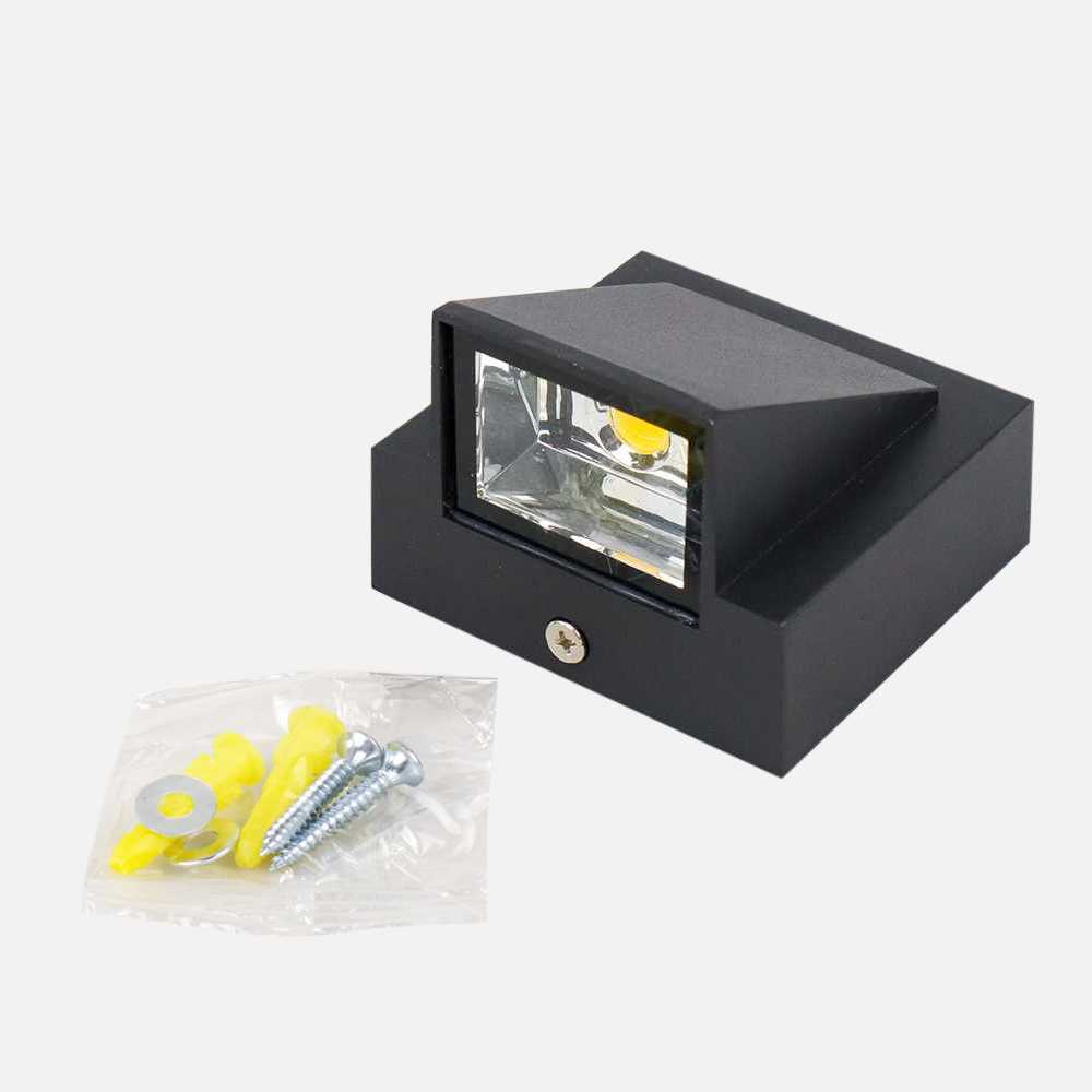 (BISA COD) FTIHSHP LED Lampu Dinding Hias Outdoor Minimalis Waterproof Warm White 5W - WD079