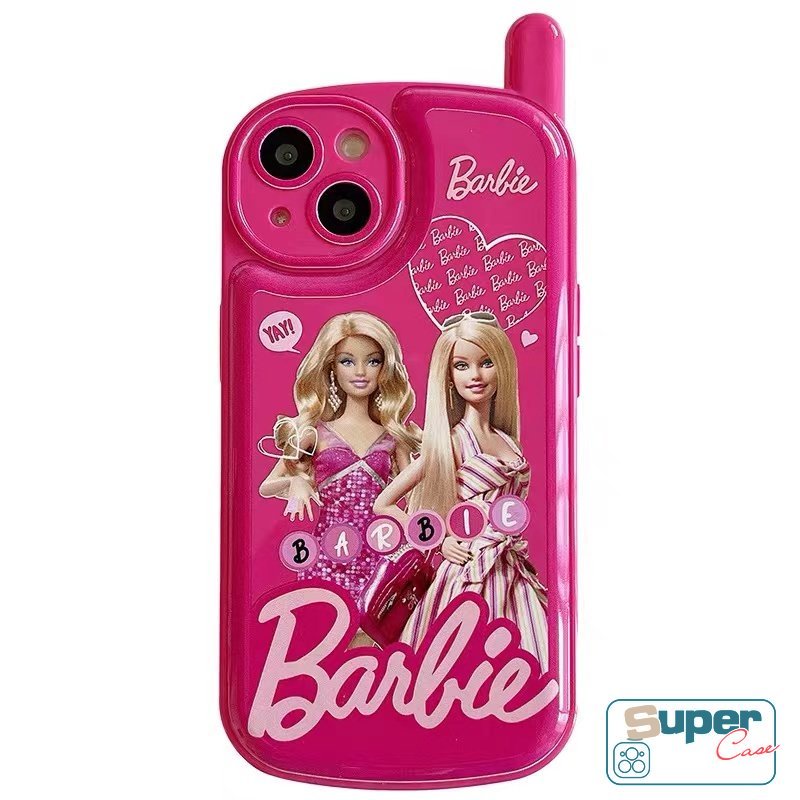 IPHONE Casing Barbie Cute Pretty Princess Kompatibel Untuk Iphone11 Pro 14 11 13 12 Pro Max7 8 Plus Max XR X XS Max SE 2020 Kepribadian Retro Kreatif Bentuk Ponsel Seluler Lembut Tpu Cover