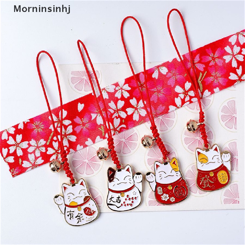 Mornin Lucu Kartun Jepang Lucky Cat Keychain Telepon Ch Mobil Tas Liontin Key Chain id