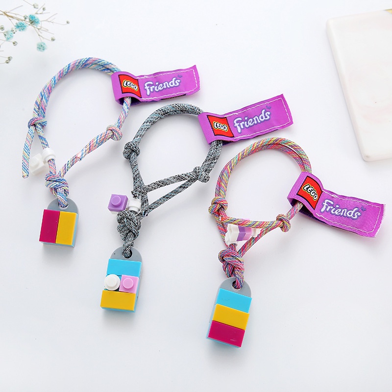 Hati Building Blocks Bracelet Legos Couple Gelang Pasangan Teman Baik Blok Bangunan Gelang