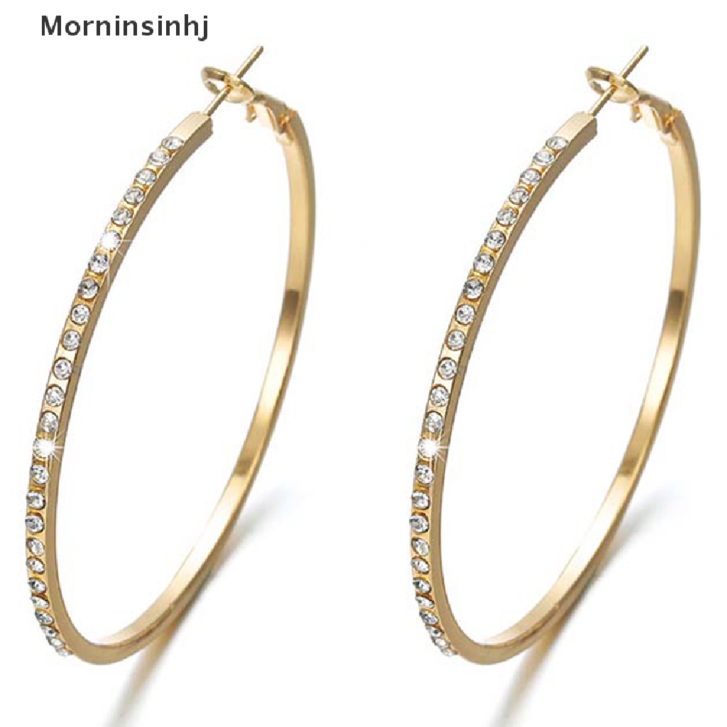 Mornin Anting Hoop Lingkaran Berlian Untuk Wanita Perempuan Perhiasan Telinga2021 Ladies earring id