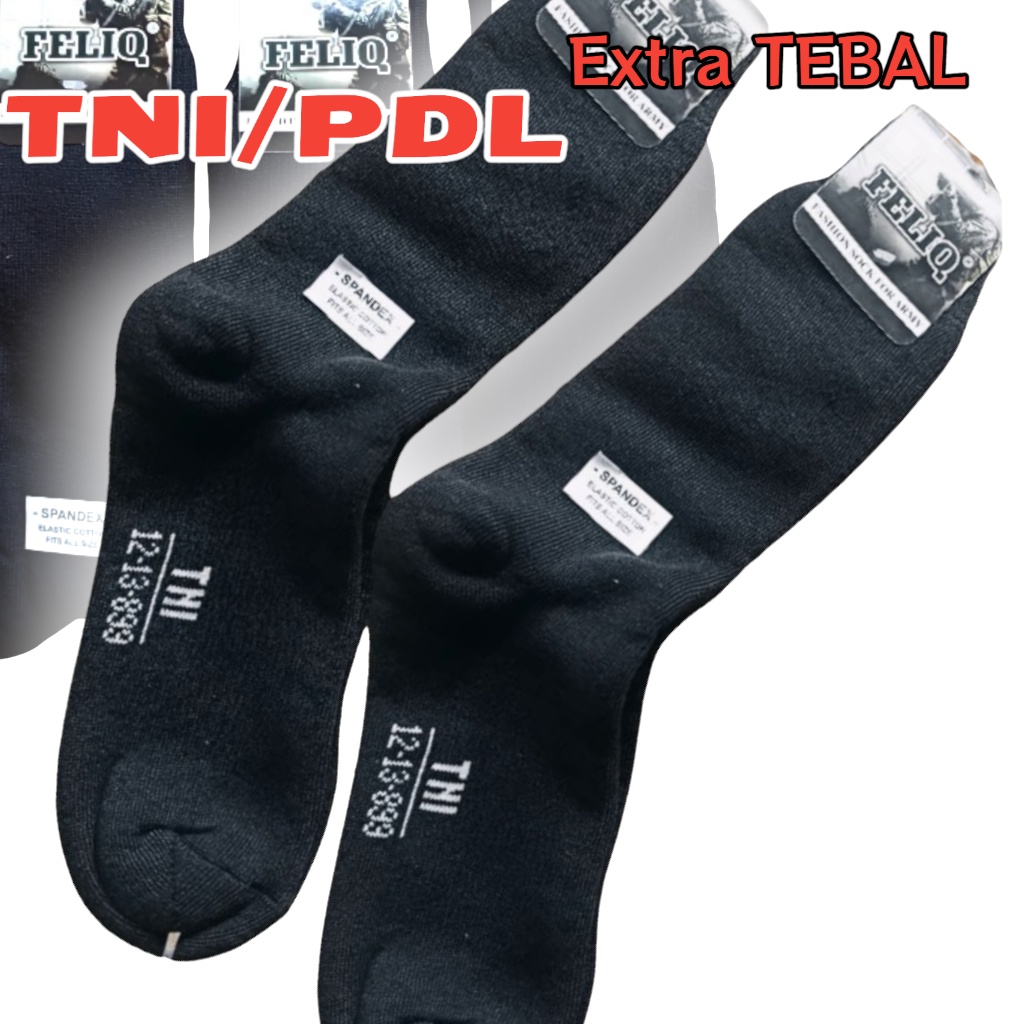 Kaos Kaki TNI Ekstra Tebal/Kaos Kaki PDL Polos/Kaos Kaki PRIA Panjang