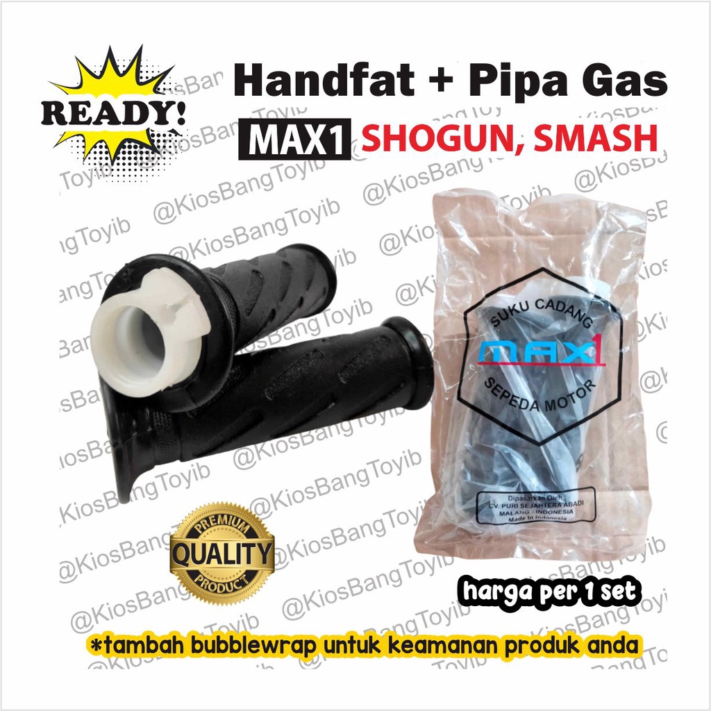 1pasang Handfat + Pipa Gas Handgrip Assy Suzuki SHOGUN SMASH (max1)