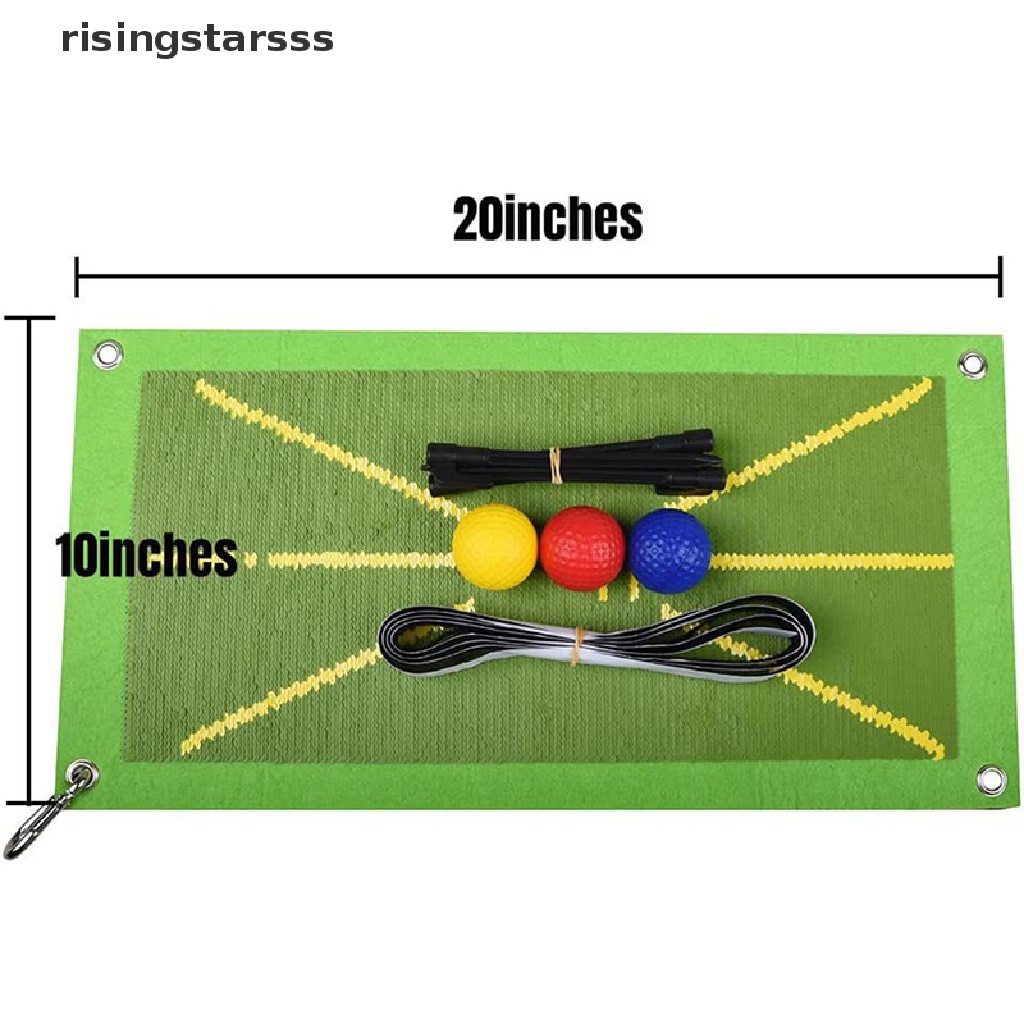 Rsid Span-new Golf Swing Mat Hitg Pad Tanda Arah Track Mat Golf Swing Training Mat Jelly