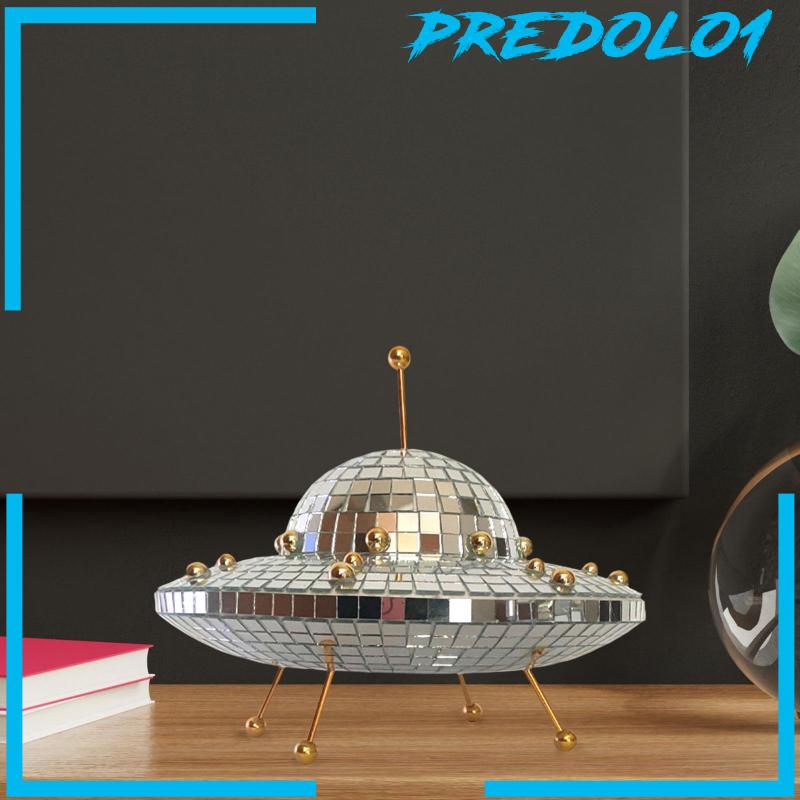 [Predolo1] Cermin Bola Disco Bentuk Pesawat Luar Angkasa Retro Hadiah Ulang Tahun Untuk Hadiah Pesta