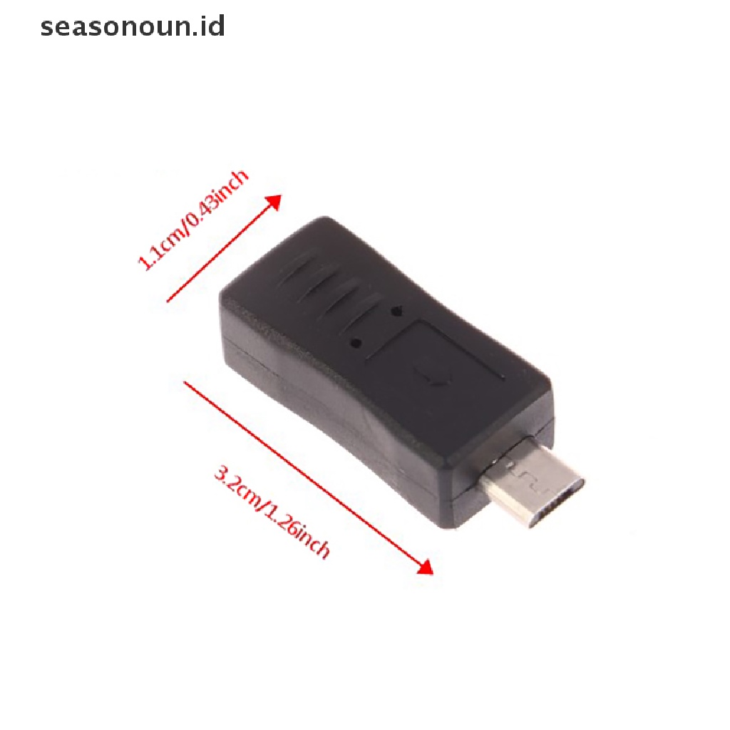 Seasonoun Mini USB 5Pin Male to Micro USB Female Bentuk MP3 Adapter Converter.