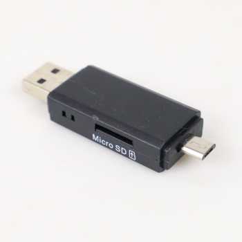 2 in 1 Memory Card Reader OTG SD/TF Card Micro USB 2.0 for Laptop PC Smartphone Hp Tablet MCB  / OTG Card Reader Micro USB Flasdisk / Pembaca Kartu Memori SD Adaptor Portable OTG Micro USB 2.0 Pindah Data Kecepatan Tinggi Multifungsi Ringan Kecil Mini