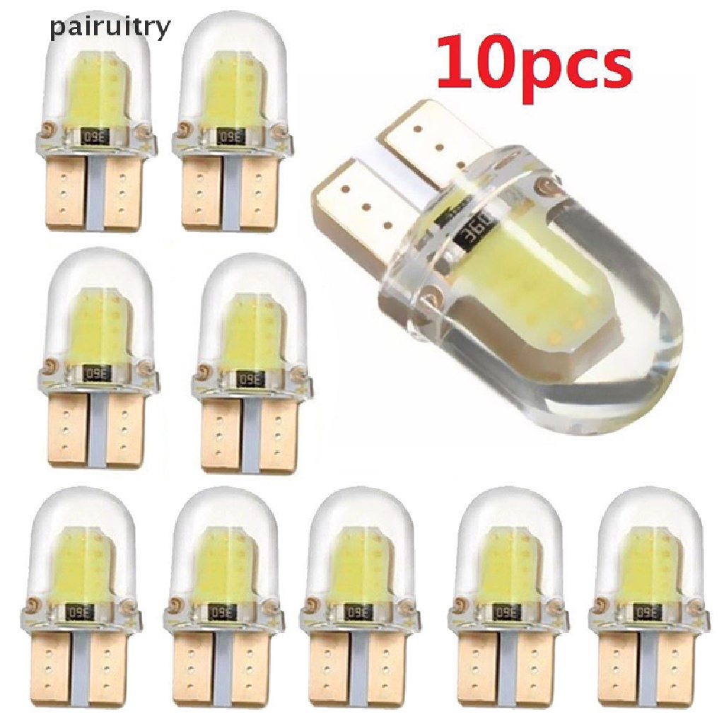 Prt 10PCS T10 194 W5W COB Silikon Shell Lampu LED Lebar Mobil Cahaya Pintu Cahaya PRT