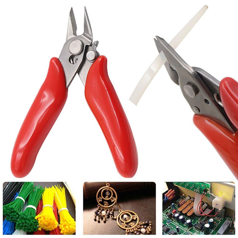 Populer 2Pcs Pemotong Kabel Kawat Listrik Cutting Side Snips Stainless Steel Hand Tools Diagonal Tang