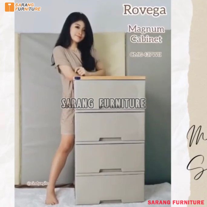 Rovega Magnum Lemari Plastik Premium 5 Susun CMG 530 Laci Termurah