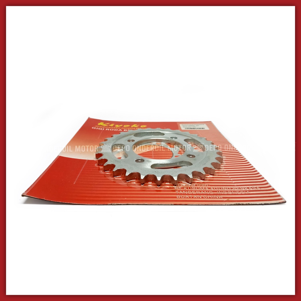 Gear Belakang GRAND 30T (KIYOKO) - Gigi Tarik Ger Gir Roda Belakang Rear Sprocket HONDA ASTREA STAR 