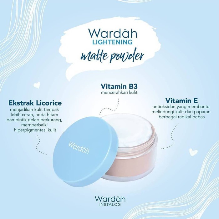 Wardah Lightening Matte Powder - Bedak Tabur Yang Mencerahkan Dengan Hasil Matte Natural