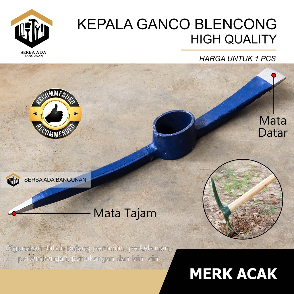 Blencong - Ganco - Gancu - Belencong pacul cangkul ganco tanah per baja asli / ganco per tajam dan kuat