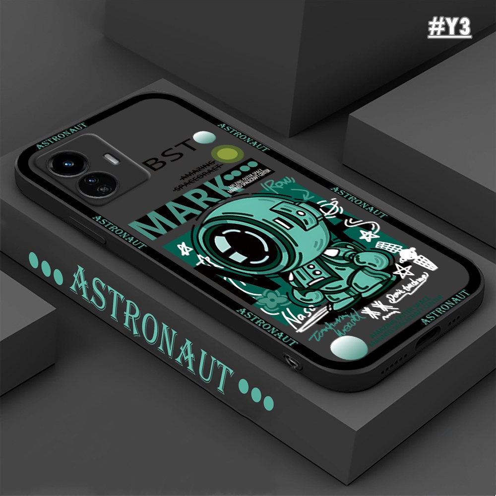 IPHONE Case Fashion Untuk Iphone14 Pro Max Iphone11 12 13 iPhone6 6S 78 Plus Xs Max XR SE 2020 Fashion Mars Pesawat Luar Angkasa Astronot Shockproof Karet Lembut Phone Cover BY