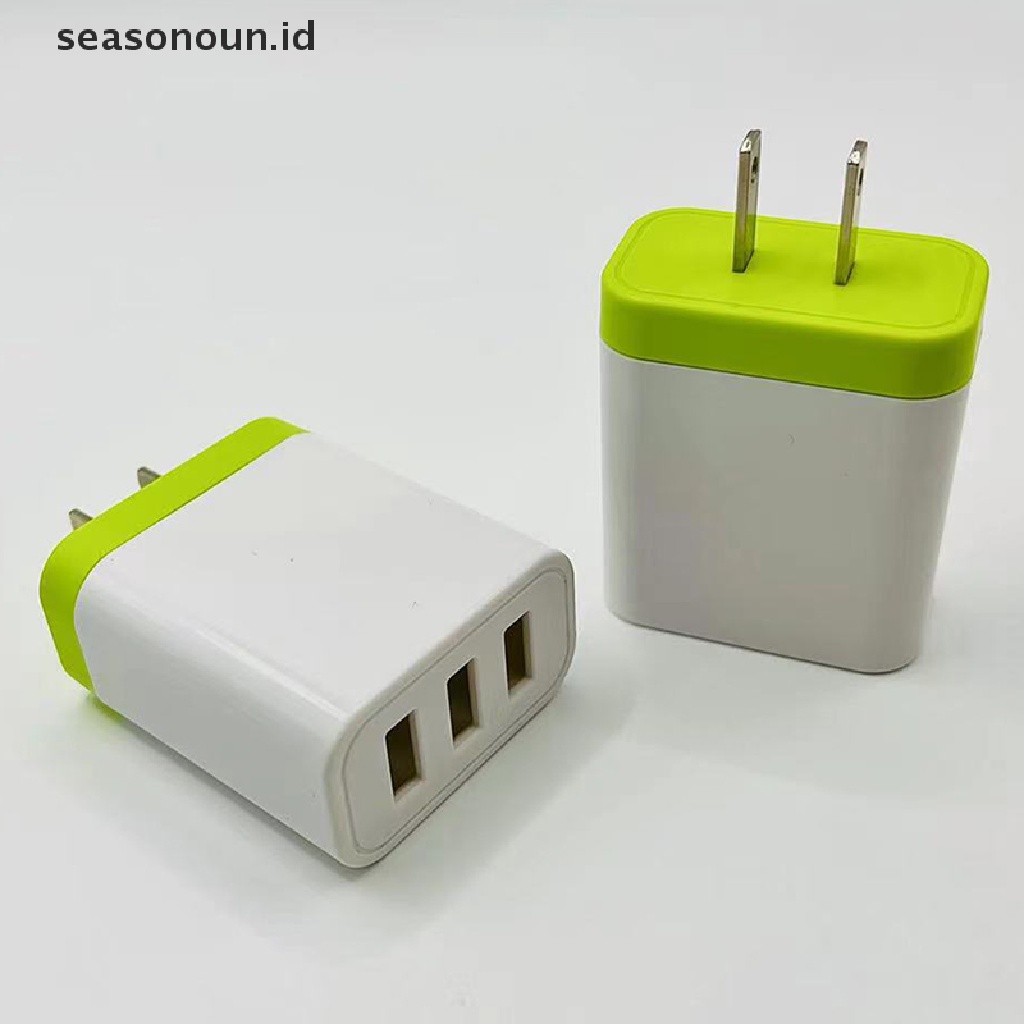 Seasonoun 1PCNew 3usb interface charger Ponsel Warna Sambungan Gaya universal.