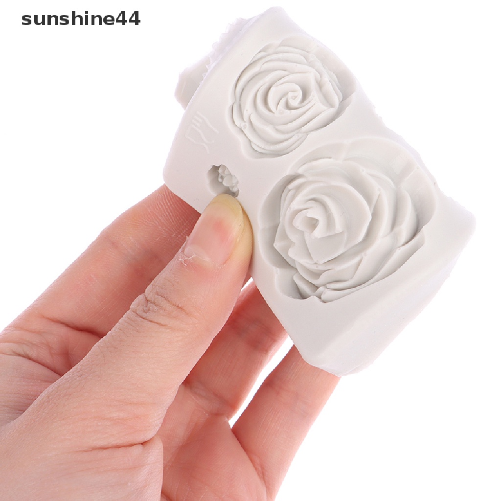 Sunshine Portable Kitchen Rose Flowers Mold Cetakan Silikon Kue Cetakan Coklat ID