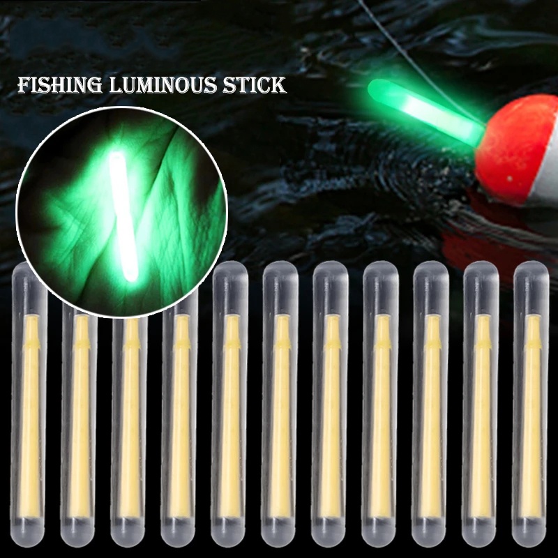 10pcs Lampu Neon Lightstick Floating Lamp/Lampu Batang Pelampung Pancing Malam Bermanfaat/Dark Glow Stick Aksesoris Pancing