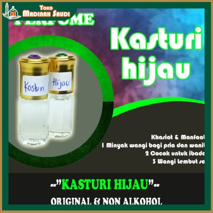 Parfum Kasturi Hijau Minyak Wangi Asli 100 Persen Murni