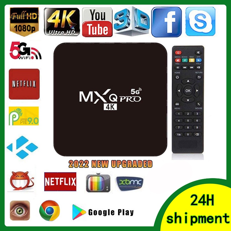 Android TV Box MXQ Pro 2.4G Wifi Smart TV Box 1G+8G Media Player Bergaransi 4K Ultra HD Free TV Channels Set Top TV Box Support 5G Wifi