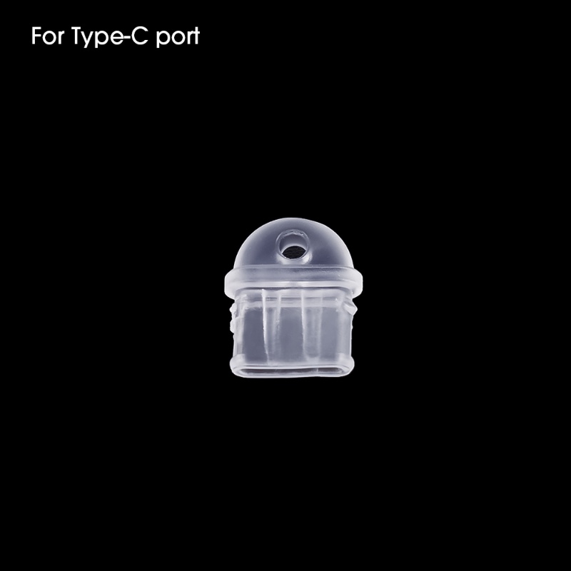 10pcs Pack Antarmuka Ponsel Colokan Anti-Debu Topi Perlindungan Putih Silikon Transparan Anti-Hilang Tipe-C Charging Port Stopper DIY Putih Lembut PVC Debu Plug