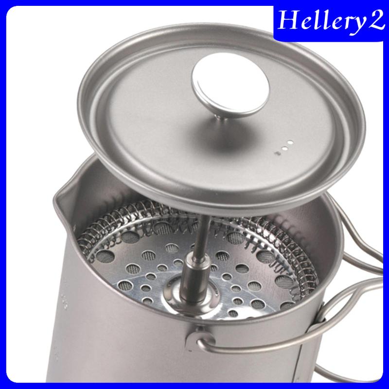 [Hellery2] Mug Cangkir Kopi Titanium Portable Pot Outdoor Cooking Camping