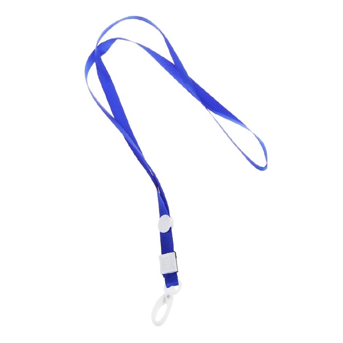 Yamata Tali ID Card Warna BIru / Tali Badge Id Nylon Hook Plastik Spring / Tali Id Card / Gantungan ID Card