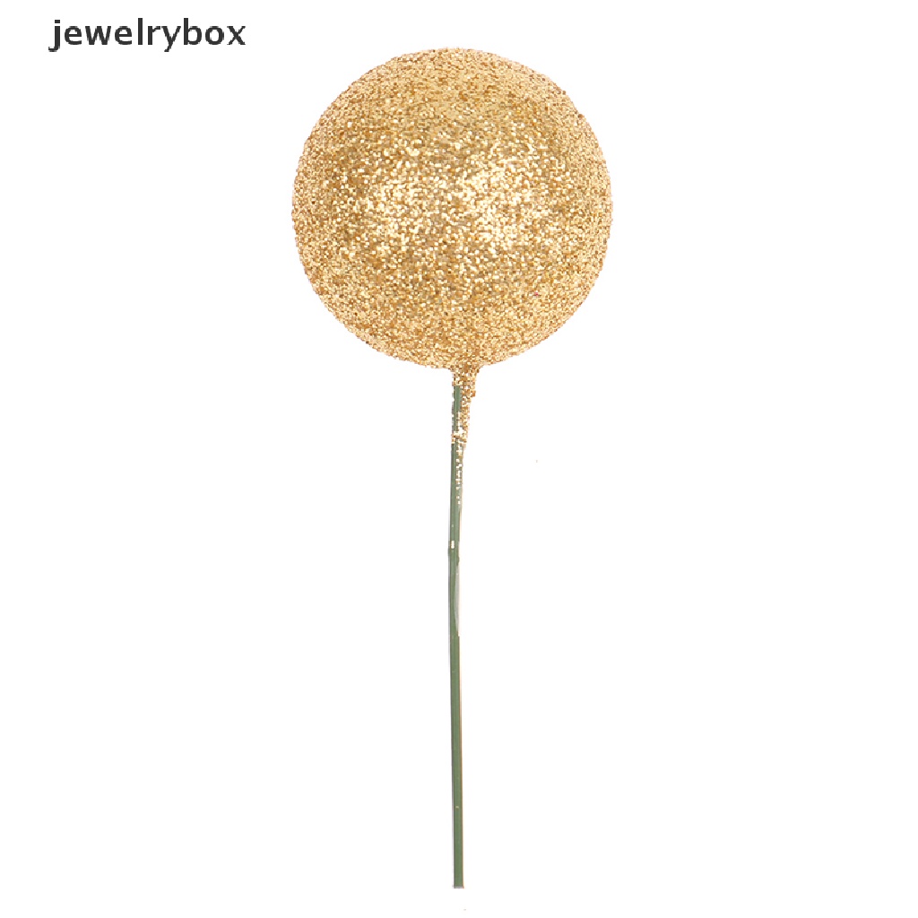 [jewelrybox] 20pcs Ukuran Campur Bola Warna-Warni Hiasan Kue Ulang Tahun Pesta Pernikahan Topper Kue Butik
