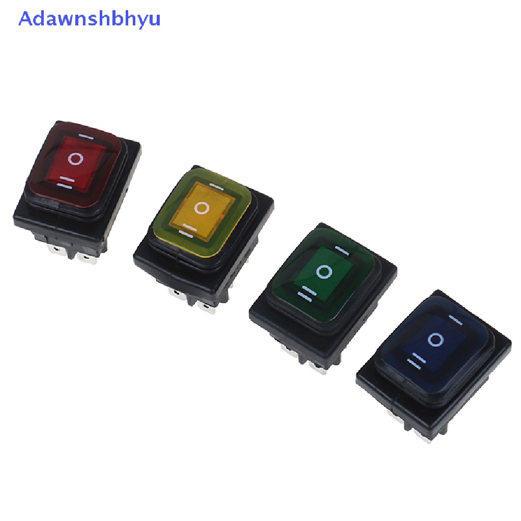 Adhyu 1PC 30A/250V 6Pin Waterproof Auto Boat Toggle Rocker Switch with LED 12V 220V ID