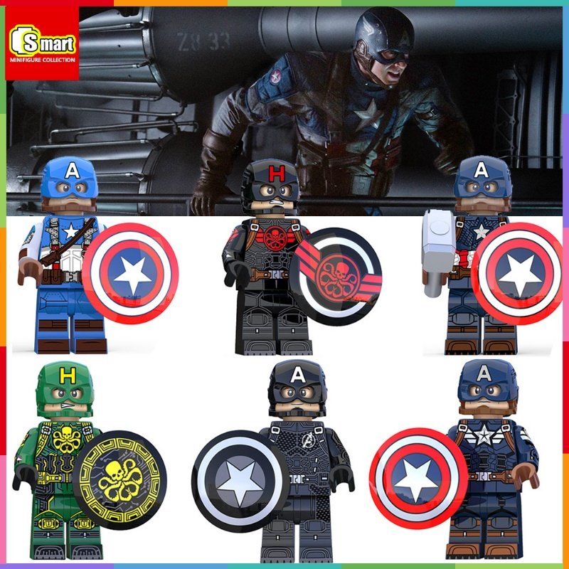 Boneka Captain America Mini Captain Thor Captain Hydra Captain America Prototype Puzzle Rakitan Mainan Blok Bangunan