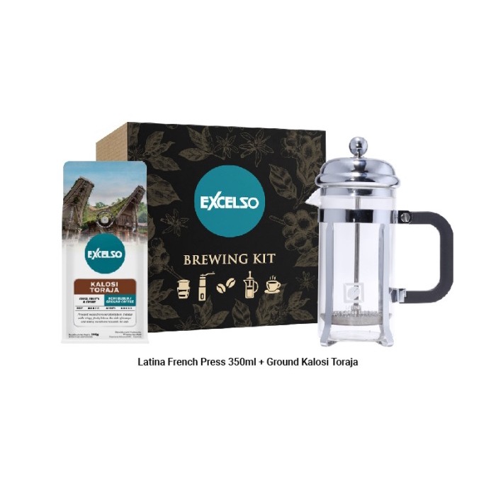 

Best Seller Excelso Brewing Kit French Press Paket Alat Saring Kopi + Kopi Bubuk - Kalosi Toraja